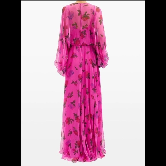 VALENTINO floral-print silk-organza gown - Picture 5 of 12